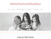 Tablet Screenshot of motherhoodandmiscellany.com